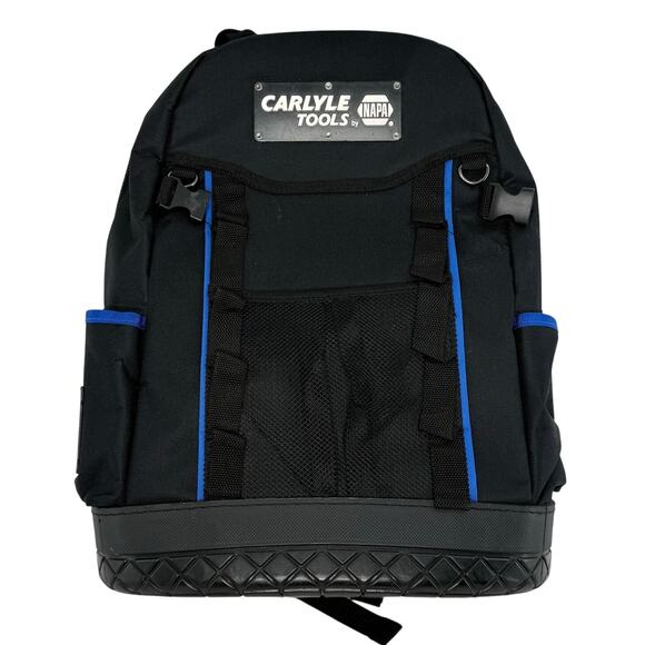 Carlyle Tools NAPA Heavy Duty Hard Bottom Tool Backpack Black Blue Rugged - Picture 1 of 6